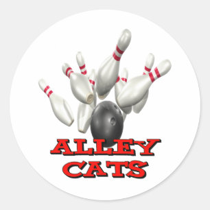Sticker Rond Roulement de chats d'allée