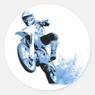Sticker Rond Roulement faisant du vélo de saleté dans la boue