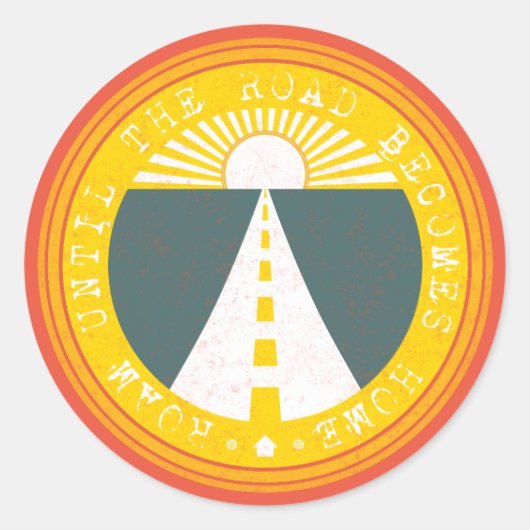 Sticker Rond rouler jusqu'à ce que la route devient maison clas (Devant)