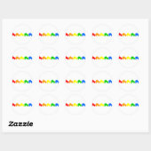 Sticker Rond roulette arc-en-ciel (Feuille)