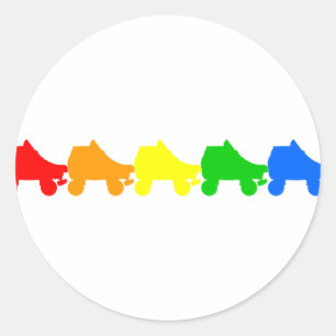 Sticker Rond roulette arc-en-ciel