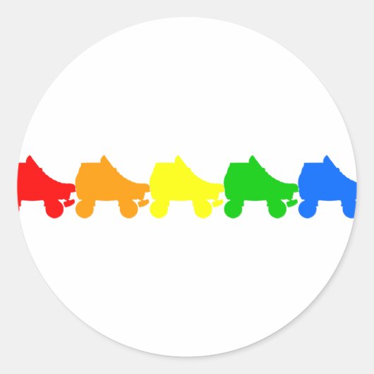 Sticker Rond roulette arc-en-ciel (Devant)