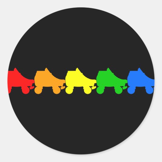 Sticker Rond roulette arc-en-ciel (Devant)