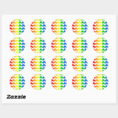 Sticker Rond roulette arc-en-ciel (Feuille)