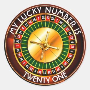 Sticker Rond Roulette Casino Roulette Avec Votre Chance Numéro