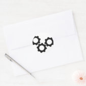 Sticker Rond roulettes noires (Enveloppe)