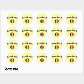 Sticker Rond Roumanie (Feuille)
