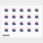 Sticker Rond Roumanie (Feuille)