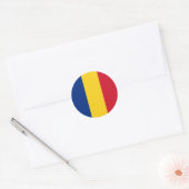 Sticker Rond Roumanie - Drapeau roumain (Enveloppe)