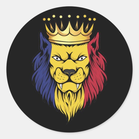 Sticker Rond Roumanie Lion King (Devant)