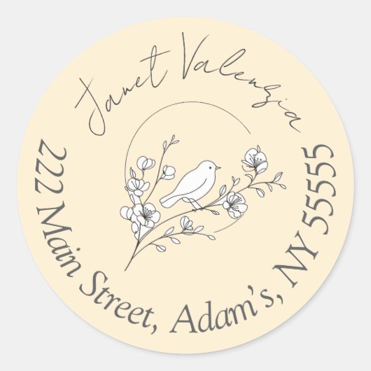 Sticker Rond Round address labels (Devant)