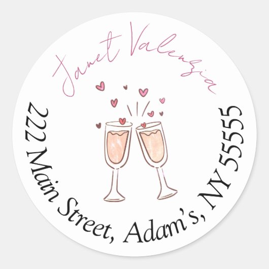 Sticker Rond Round address labels (Devant)