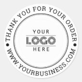 Sticker Rond Round Frame Business Logo Branded Personalized (Devant)