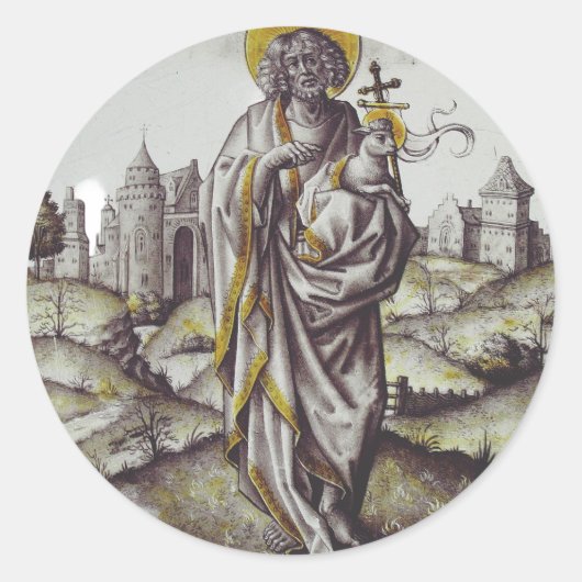 Sticker Rond Roundel avec Saint Jean Le Baptiste (Devant)