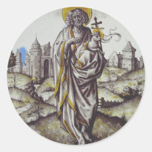 Sticker Rond Roundel avec Saint Jean Le Baptiste