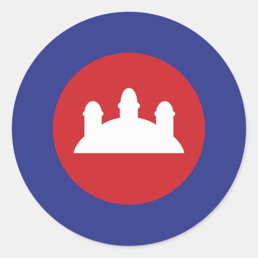 Sticker Rond Roundel cambodgien (Devant)