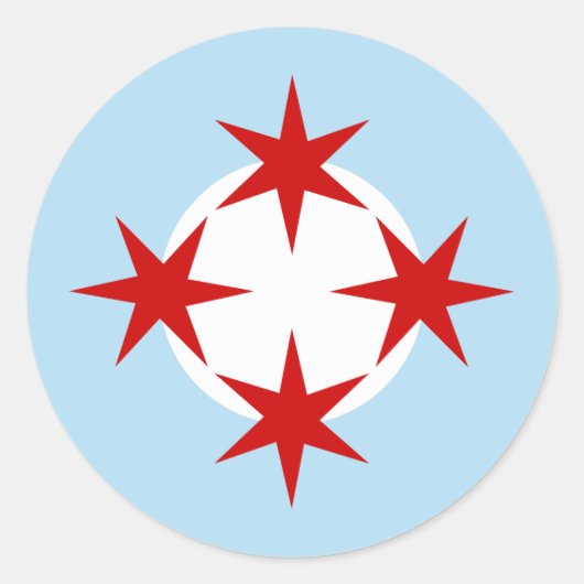 Sticker Rond Roundel de l'armée de l'air de Chicago (Devant)