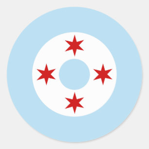 Sticker Rond Roundel de l'armée de l'air de Chicago