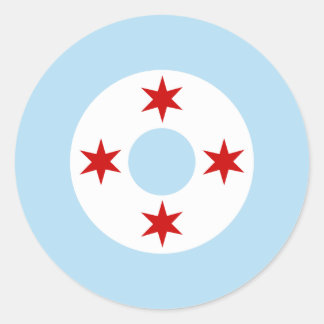 Sticker Rond Roundel de l'armée de l'air de Chicago
