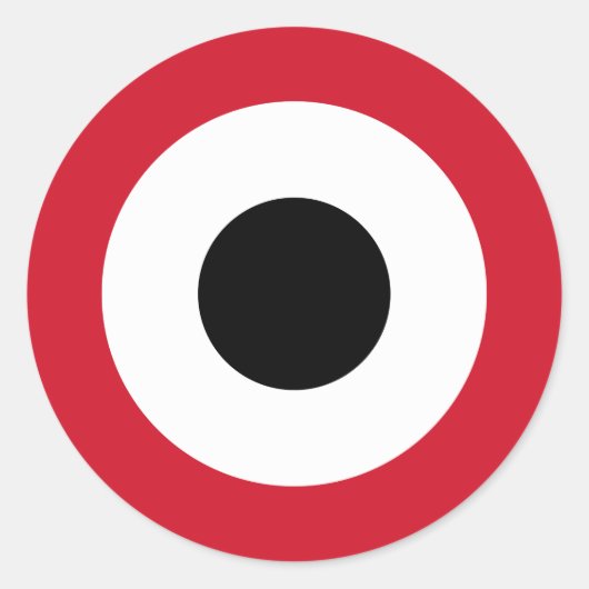 Sticker Rond Roundel de l'armée de l'air du Yémen (Devant)