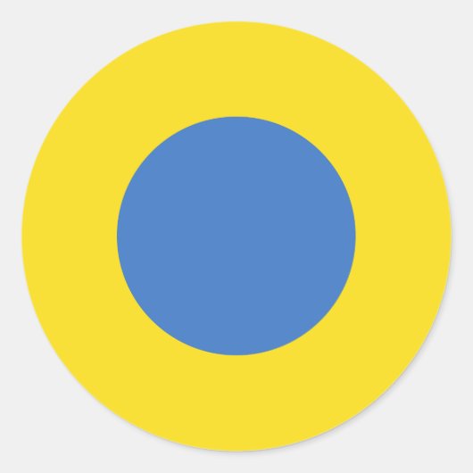 Sticker Rond Roundel de l'armée de l'air ukrainienne (Devant)