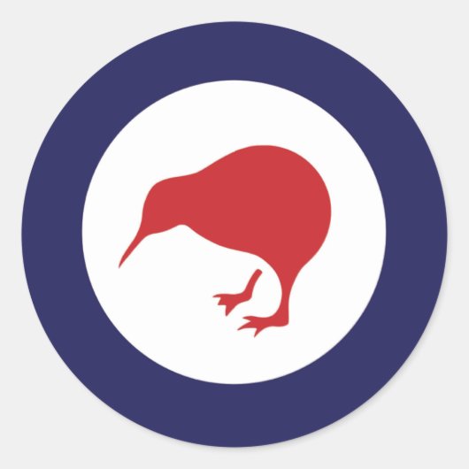 Sticker Rond Roundel néo-zélandais RAF Kiwi (Devant)