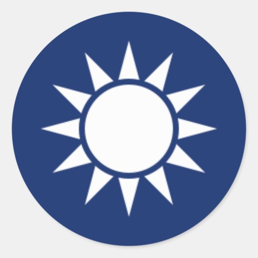 Sticker Rond Roundel République de Chine (Devant)
