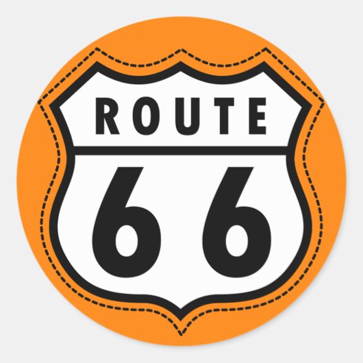 Sticker Rond Route 66 (Devant)