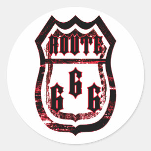Sticker Rond Route 666