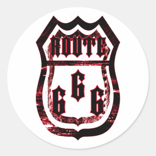 Sticker Rond Route 666 (Devant)