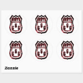 Sticker Rond Route 666 (Feuille)