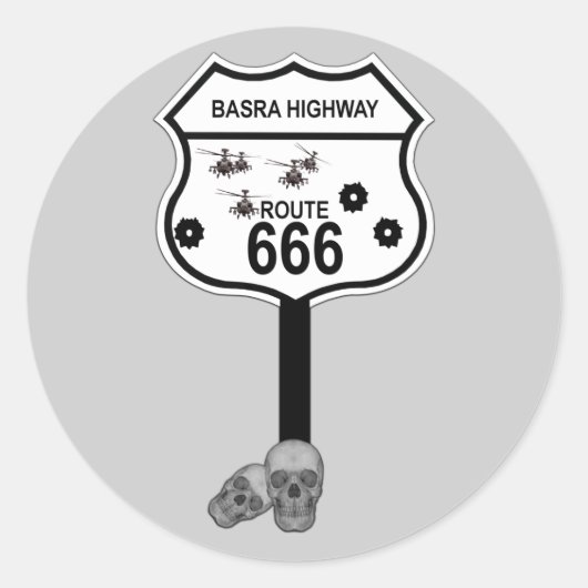 Sticker Rond Route 666 (Devant)