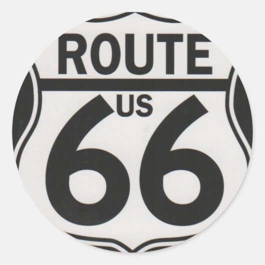 Sticker Rond Route 66 - La route mère (Devant)