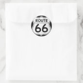 Sticker Rond Route 66 sign (Sac)