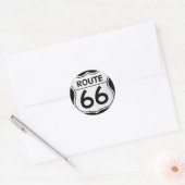 Sticker Rond Route 66 sign (Enveloppe)