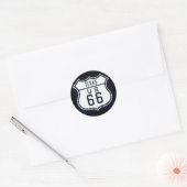 Sticker Rond Route 66 Texas (Enveloppe)