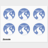 Sticker Rond Route de la côte Pacifique (Feuille)