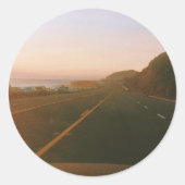 Sticker Rond Route de Malibu (Devant)
