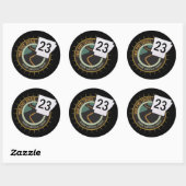 Sticker Rond Route de moto Pig Trail 23 Arkansas (Feuille)