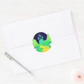 Sticker Rond route en brique jaune (Enveloppe)