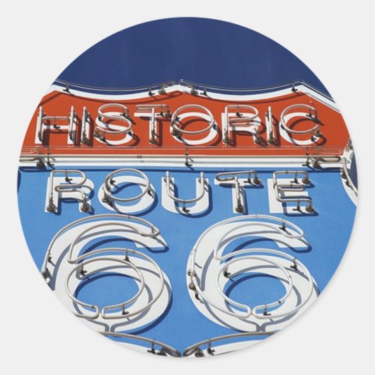 Sticker Rond Route historique 66 (Devant)