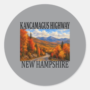 Sticker Rond Route Kancamagus New Hampshire