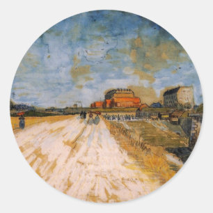 Sticker Rond Route longeant les remparts de Paris par Van Gogh