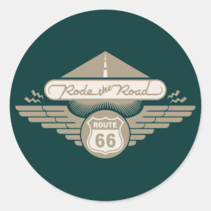 Sticker Rond Route -or