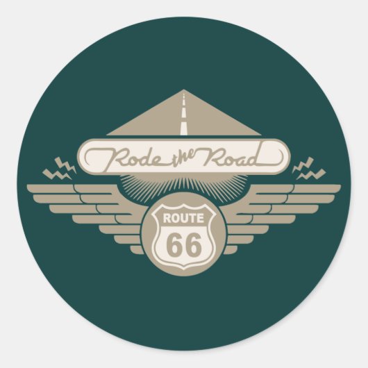 Sticker Rond Route -or (Devant)