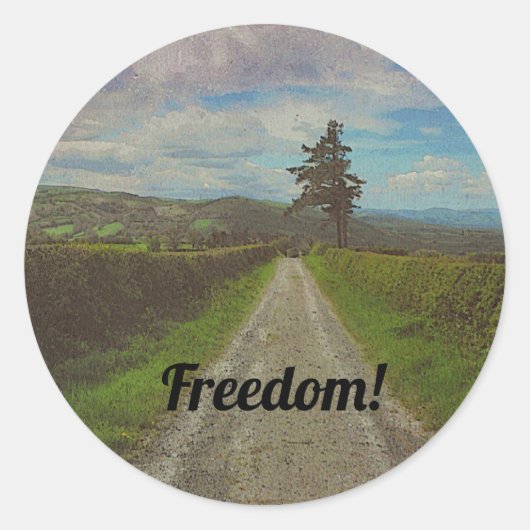 Sticker Rond Route pour la campagne (Devant)