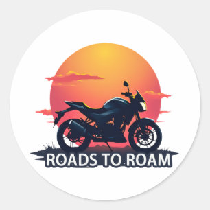 Sticker Rond Routes vers route