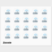 Sticker Rond Routeur WLAN (Feuille)