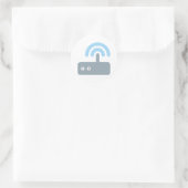 Sticker Rond Routeur WLAN (Sac)