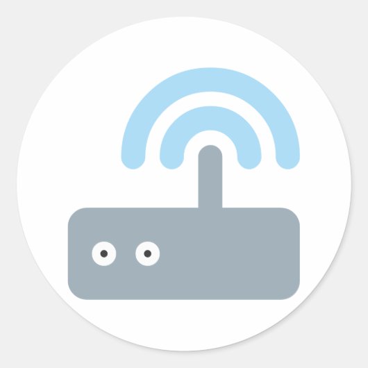 Sticker Rond Routeur WLAN (Devant)